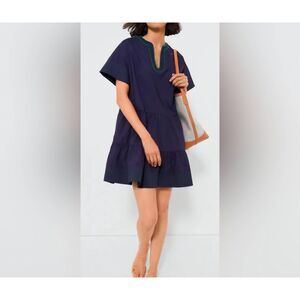 NWT Tuckernuck Pomander Place  Kinsley Dress‎ Navy Blue Tiered Sz XXL